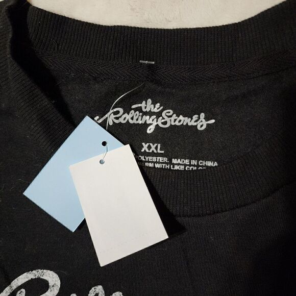 New the Rolling Stones Christmas Santa Hat Cropped fleece inside Sweatshirt - Picture 5 of 10